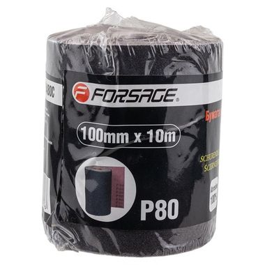 Бумага наждачная на тканевой основе 100ммх10м в рулоне (P80) Forsage F-FB480C