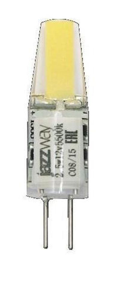Лампа светодиодная PLED-G4 COB 2.5Вт капсульная 5500К холод. бел. G4 200лм 12В JazzWay 2855770