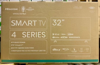 Телевизор Hisense 32A4K 81см, HD, LED, Smart TV, Vidaa OS