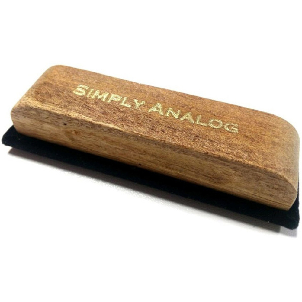 Щетка Антистатическая Бархатная Для Виниловых Пластинок (Simply Analog Oak Wood Velvet Brush)