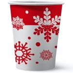 Набор бумажных стаканов 6шт 250мл «Снежинки - 2»