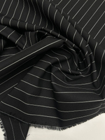 Шерсть костюмно-плательная Raffaele Caruso черная в белую полоску