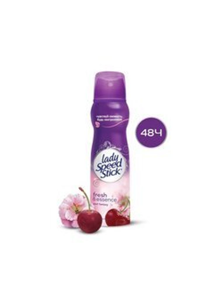 Lady Speed Stick Дезодорант-антиперспирант спрей Fresh &amp; Essence Цветок Вишни, 150 мл