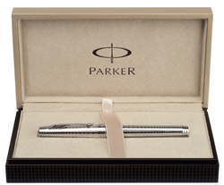 Перьевая ручка Parker Sonnet Cisele Decal F535 Silver CT
