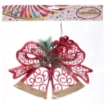 Украшение новогоднее «Лесной звон» 27*23 см, Красный/золото