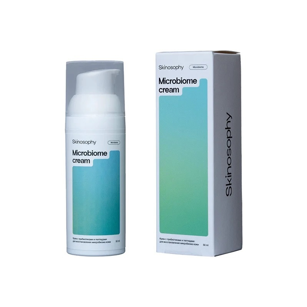 Крем с пребиотиками и пептидами для восстановления микробиома кожи