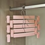 Набор вешалок для брюк 5шт, цвет розовый