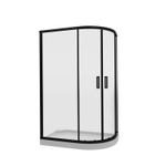 Душевое ограждение Niagara Nova NG-6821-08ВLACK (120х80х195) асимметрия,черный,двери раздвижные,стекло прозрачное,1 место