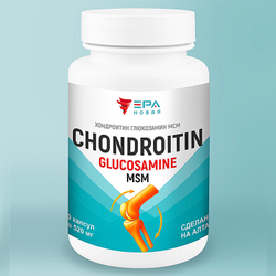 Новая эра, Хондроитин Глюкозамин МСМ, CHONDROITIN Glucosamine MSM №60, для суставов и мышц, купить в магазине Фитомикс.кз