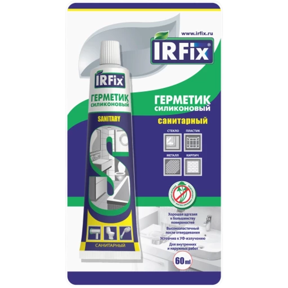 IRFix Sanitary Герметик силиконовый санитарный 60мл (Бесцветный)