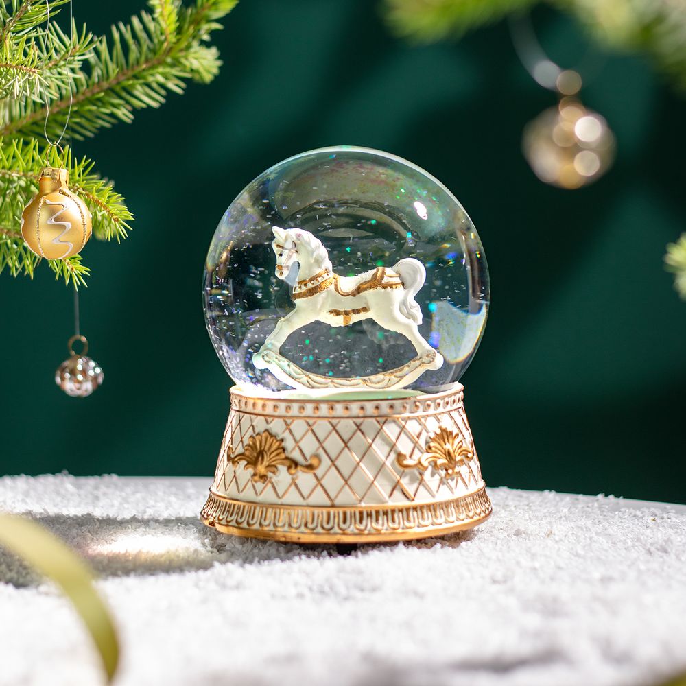 МУЗЫКАЛЬНАЯ СТАТУЭТКА "СНЕЖНЫЙ ШАР" 10Х10Х14 СМ