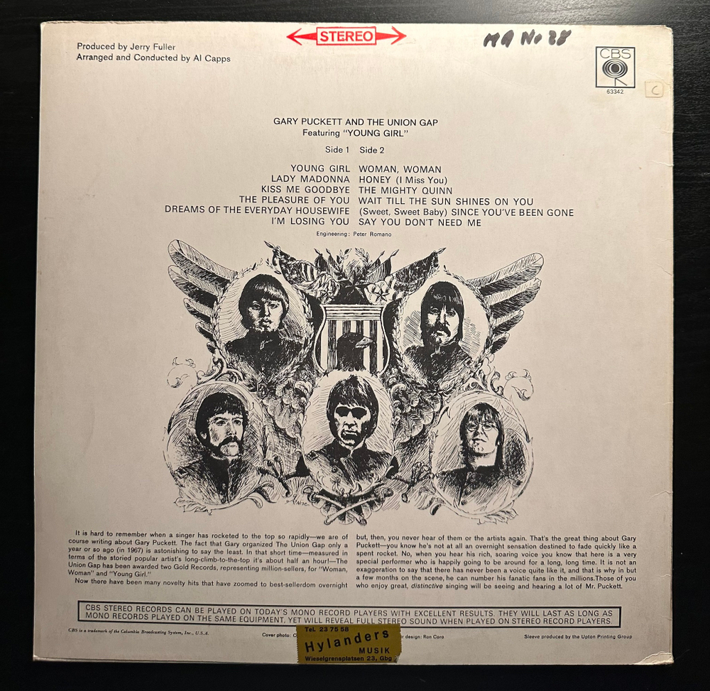 Gary Puckett And The Union Gap Featuring "Young Girl" (Англия 1968г.)