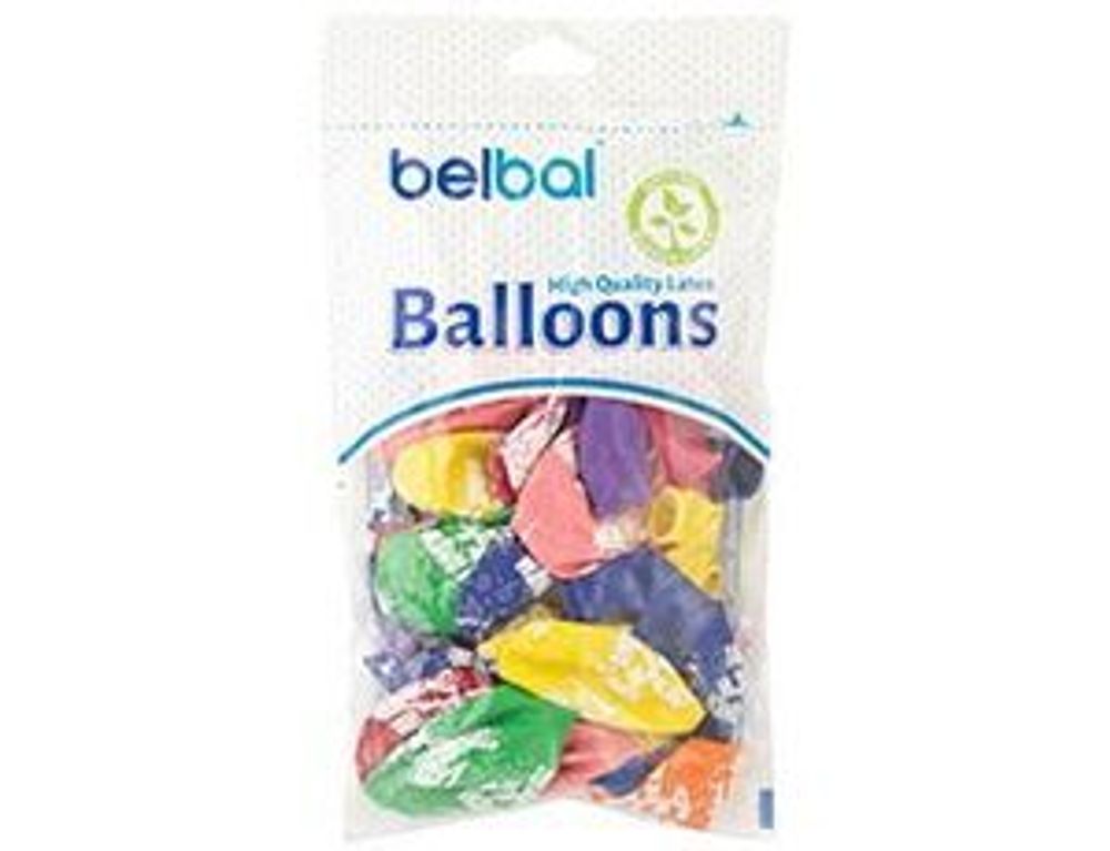 Шар (14"/36 см) Шелкография пастель, ДР Барбоскины 25 шт.