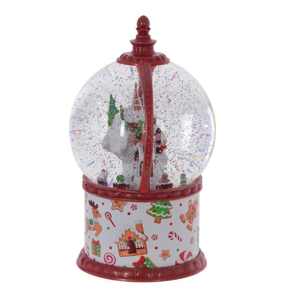 GAEM Фигурка декор в шаре "Пряничный дом" (свет, вьюга, муз, движ, AA х3 н/п +USB), D16 cм, L15 W15 H27 с