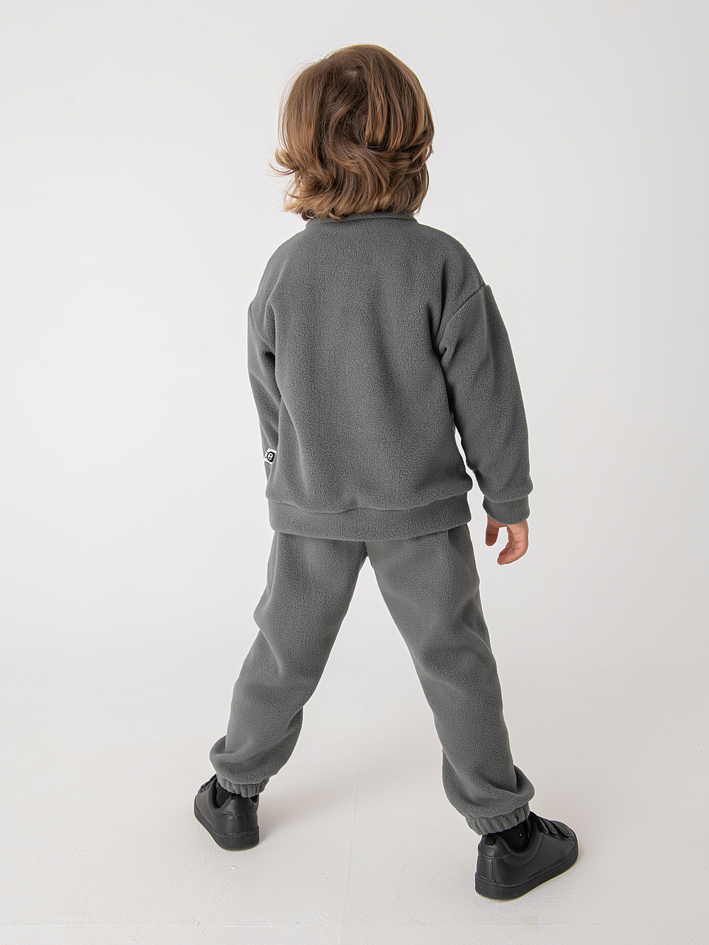 Олимпийка флисовая на молнии "Графитовый"