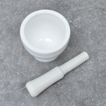 Ступка с пестиком 10,8*9,5см, пластик, белая