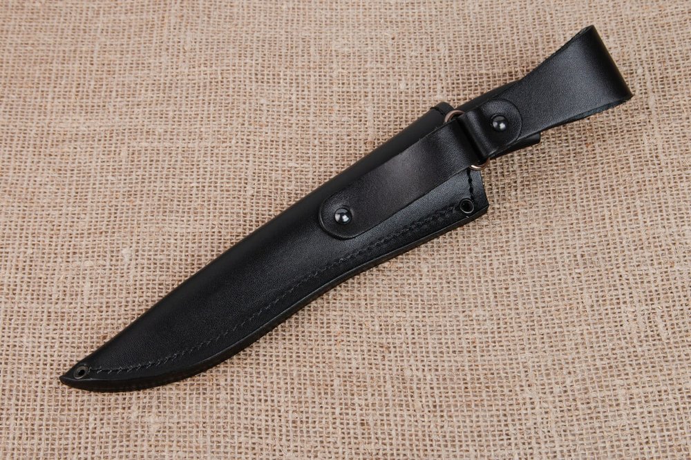 Нож "Гепард", дамасская сталь, рукоять черный граб мореный