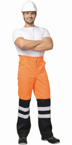 Костюм "МАГИСТРАЛЬ-ЛЮКС" : куртка, брюки оранжевый с чёрным и СОП