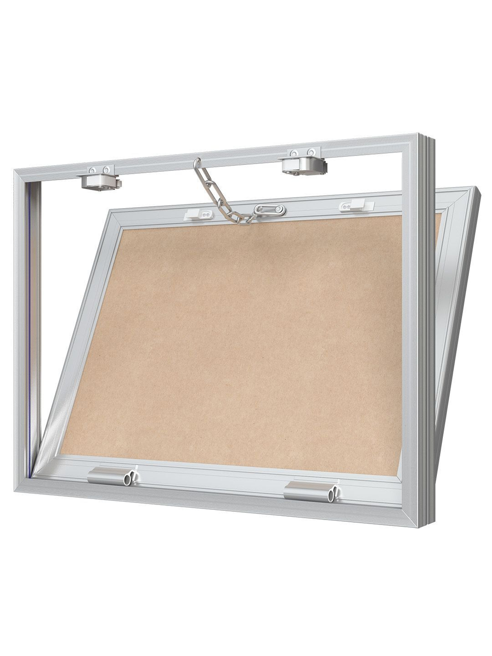 Люк ревизионный D Ceramo Base 400х300 скрыт.монтаж съемный алюминий EVECS