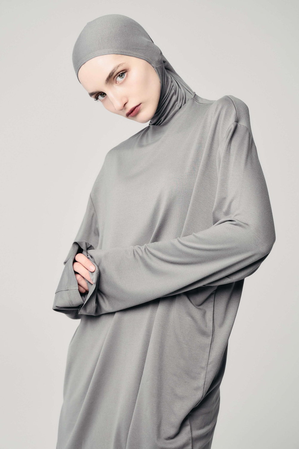 Лонгслив база серый