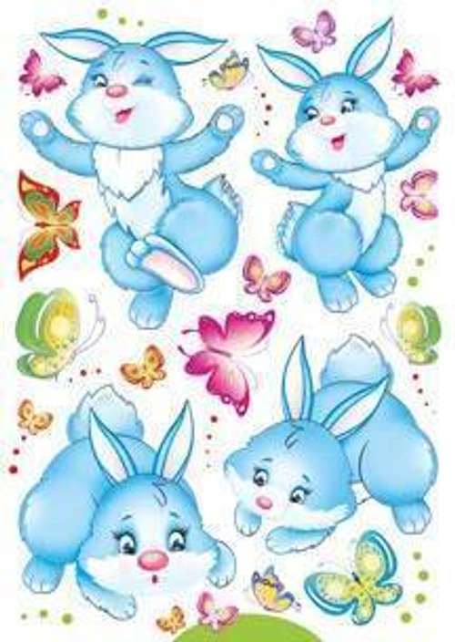 Оформительские наклейки "Зайчата" 46071