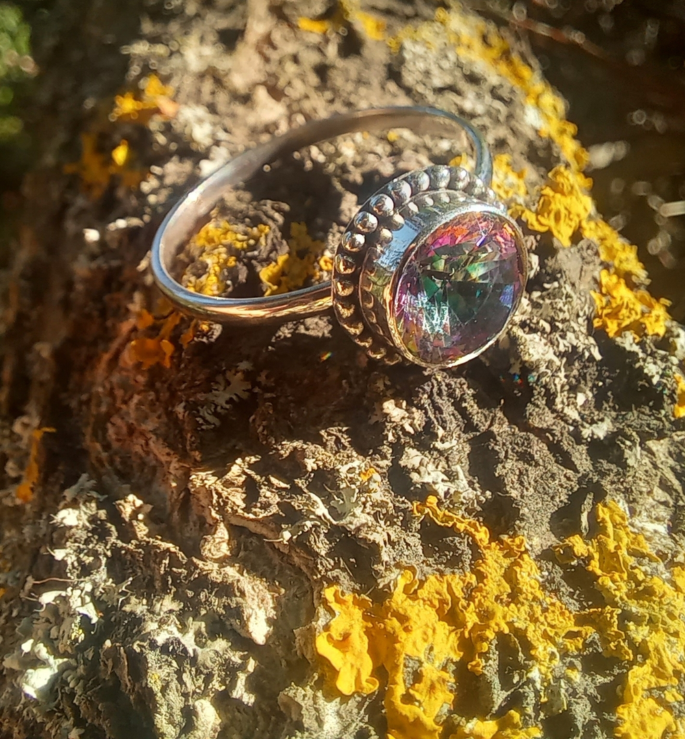 Кольцо МИСТИК, серебро/мистический кварц