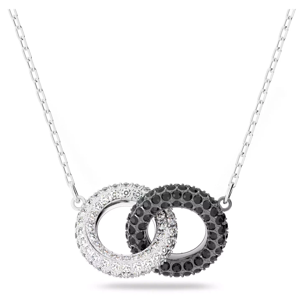 STONE:NECKLACE DOUBLE JET/CRY/RHS 5445706