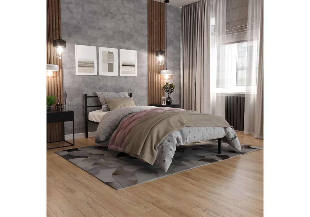 Односпальная кровать Фади 90х200 черная