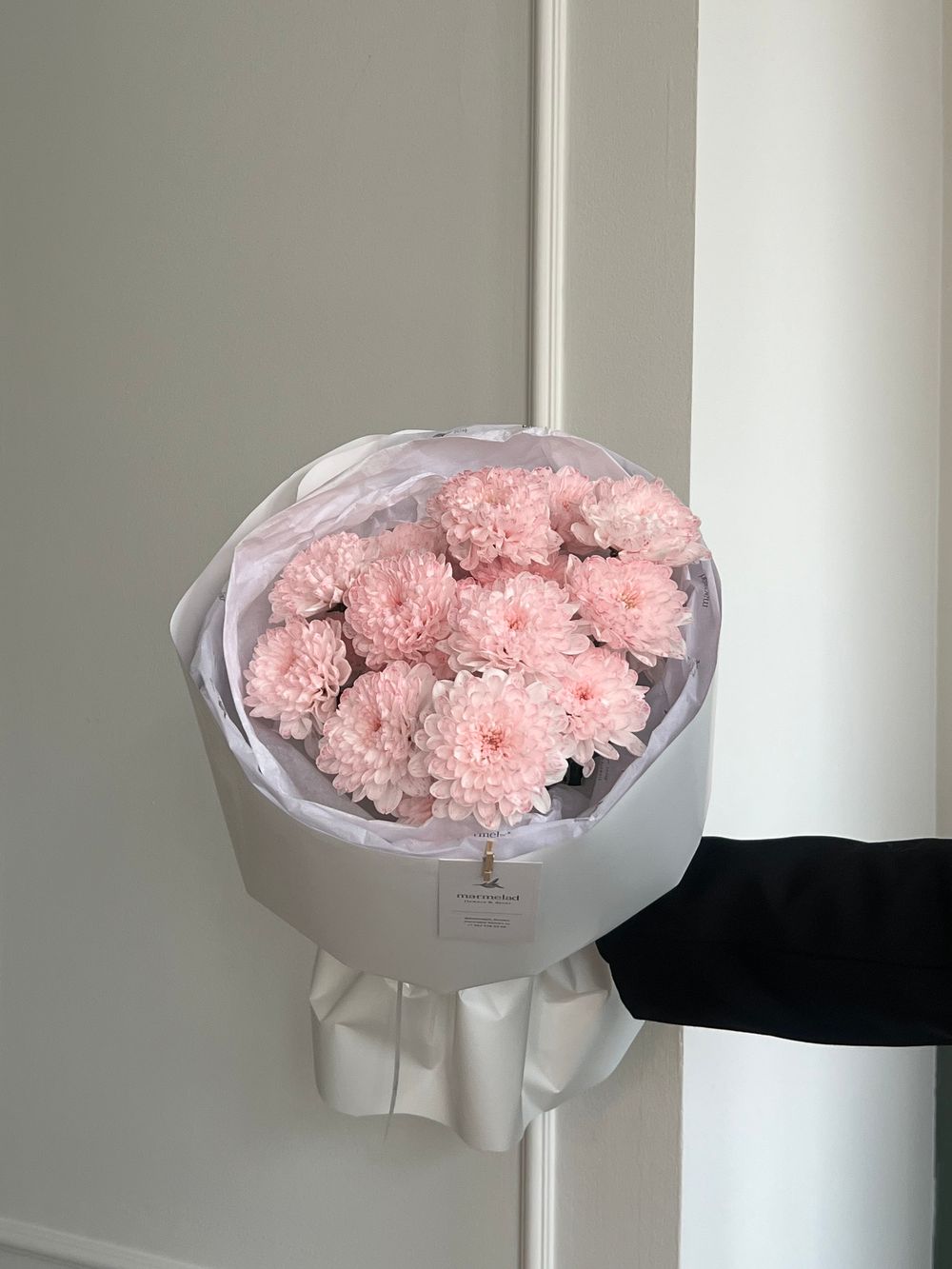 Букет из хризантемы в розовом оттенке