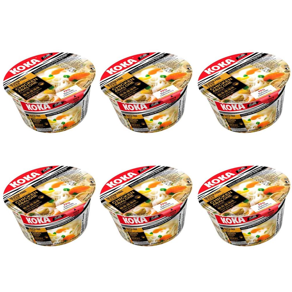 Лапша KOKA Silk Курица и абалон 70 г 6 шт