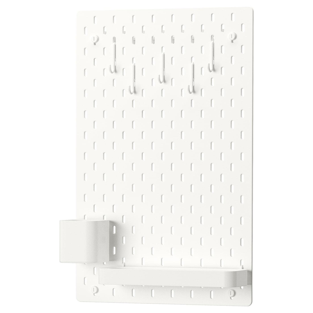 Перфорированная доска IKEA SKADIS (СКОДИС), Белый, 36x56 см