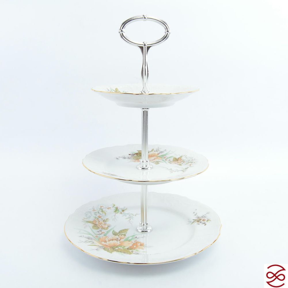 Этажерка (Горка) Bernadotte Зеленый цветок 3 яруса