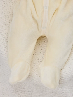 Теплый комбинезон для новорожденных плюшевый