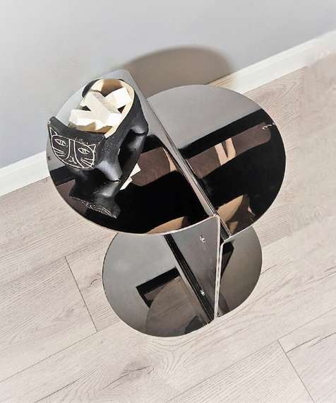 Журнальный столик 4501, полированная сталь