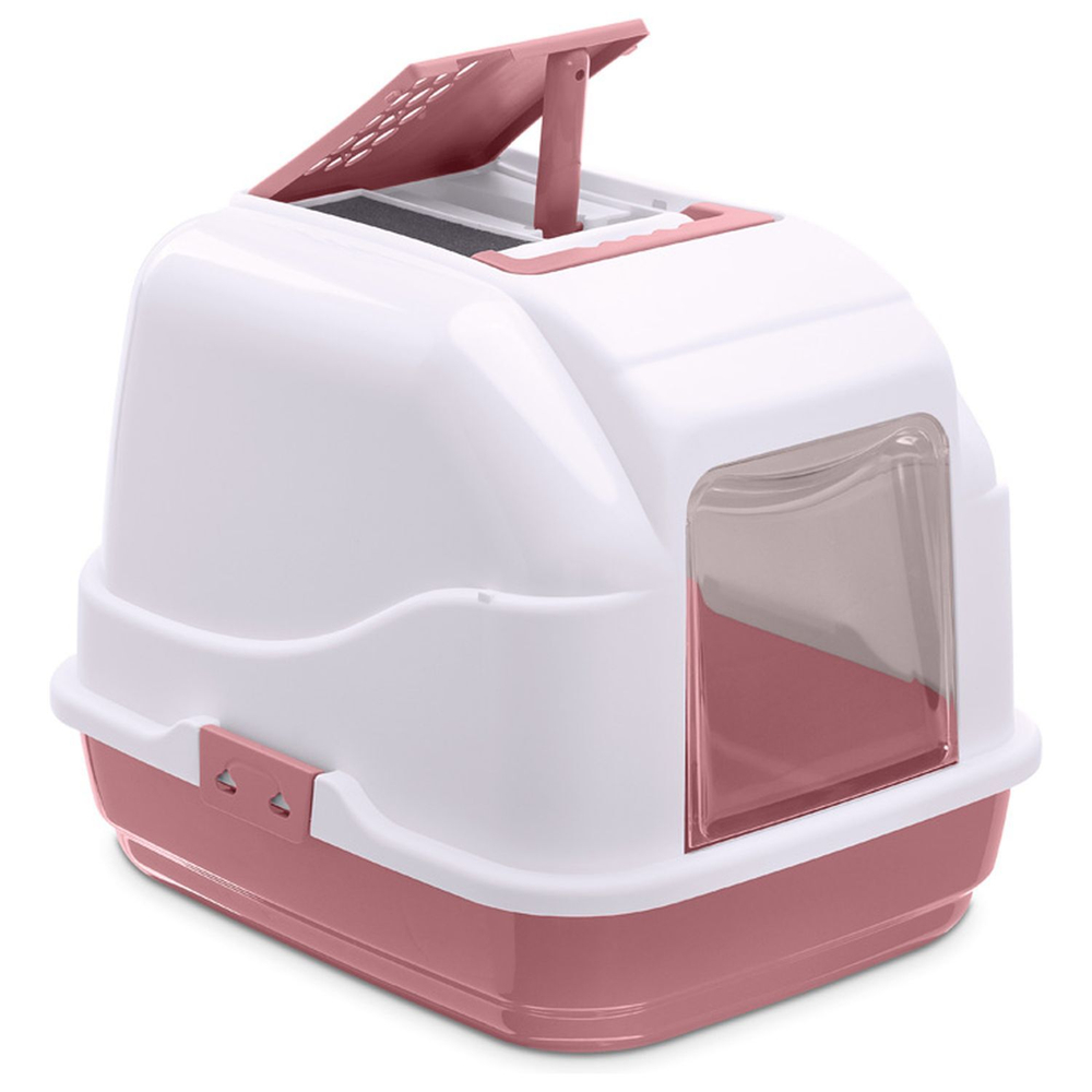 IMAC био-туалет для кошек EASY CAT 50х40х40h см розовый