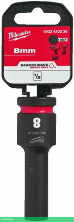 Головка ударная Milwaukee Shockwave 1/2" 8мм (4932480326)