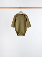 Боди с длинным рукавом для малышей Next K79-795, 5 шт., Хаки, Бежевый, Коричневый