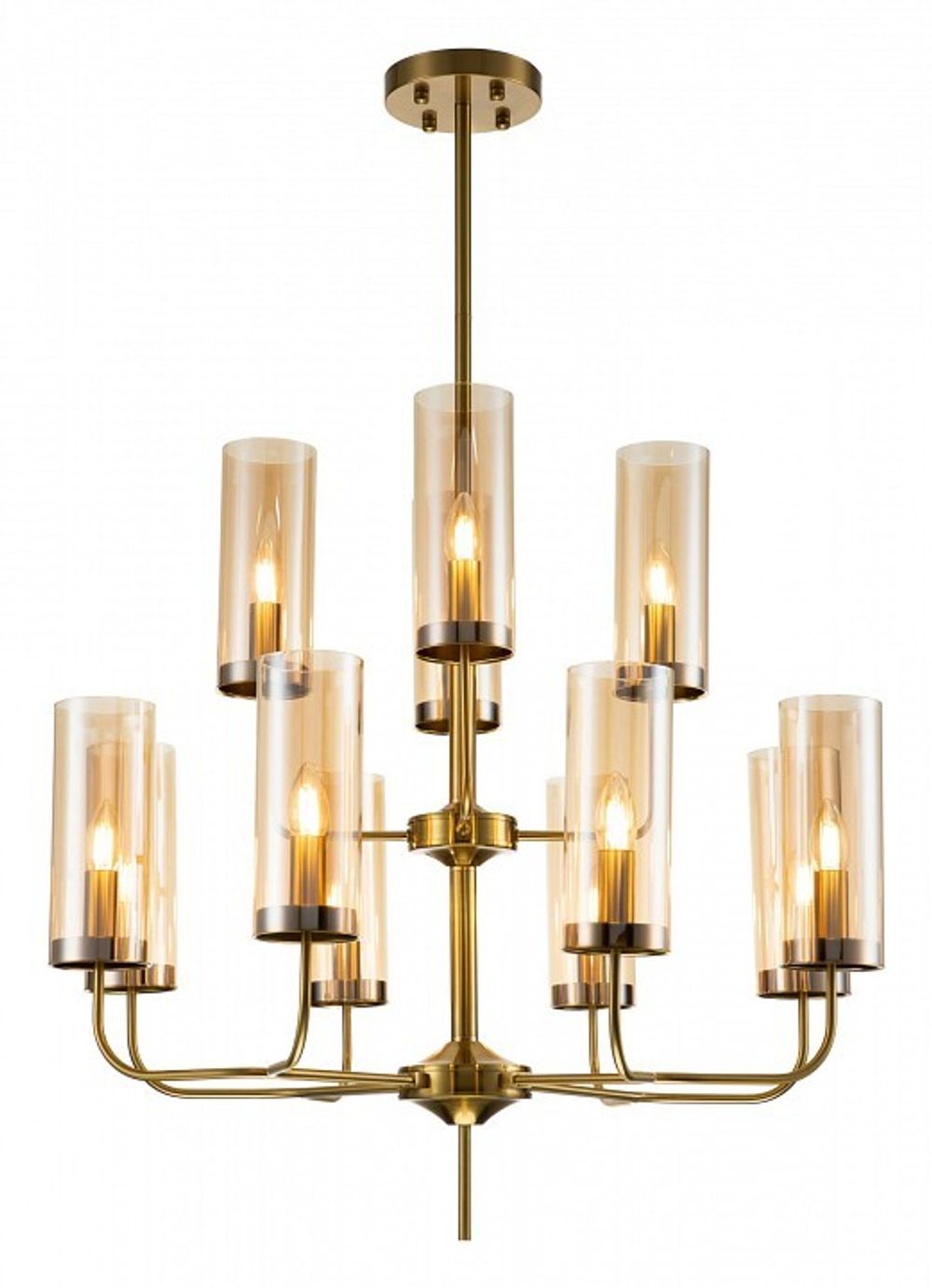 Люстра на штанге Indigo Balletto 13014/12R Brass