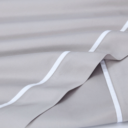 Постельное белье 2 спальное евро Сlaire&Caroll George серое с белым кантом