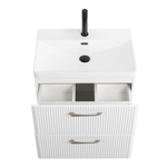 Подвесная тумба с раковиной Belbagno DUE 50 см Bincao Lucido DUE-500-2C-SO-BL-P + BB-8076-3-50