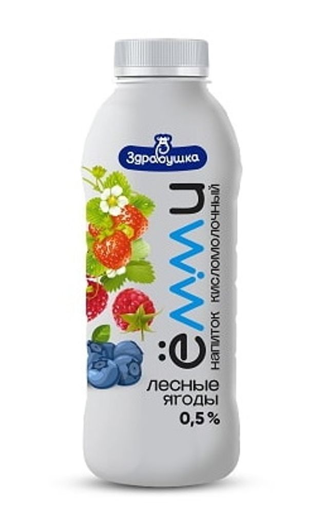 Белорусский кисломолочный напиток &quot;Емми&quot; 0,5% 430г. Лесные ягоды Здравушка-Милк - купить с доставкой по Москве и области