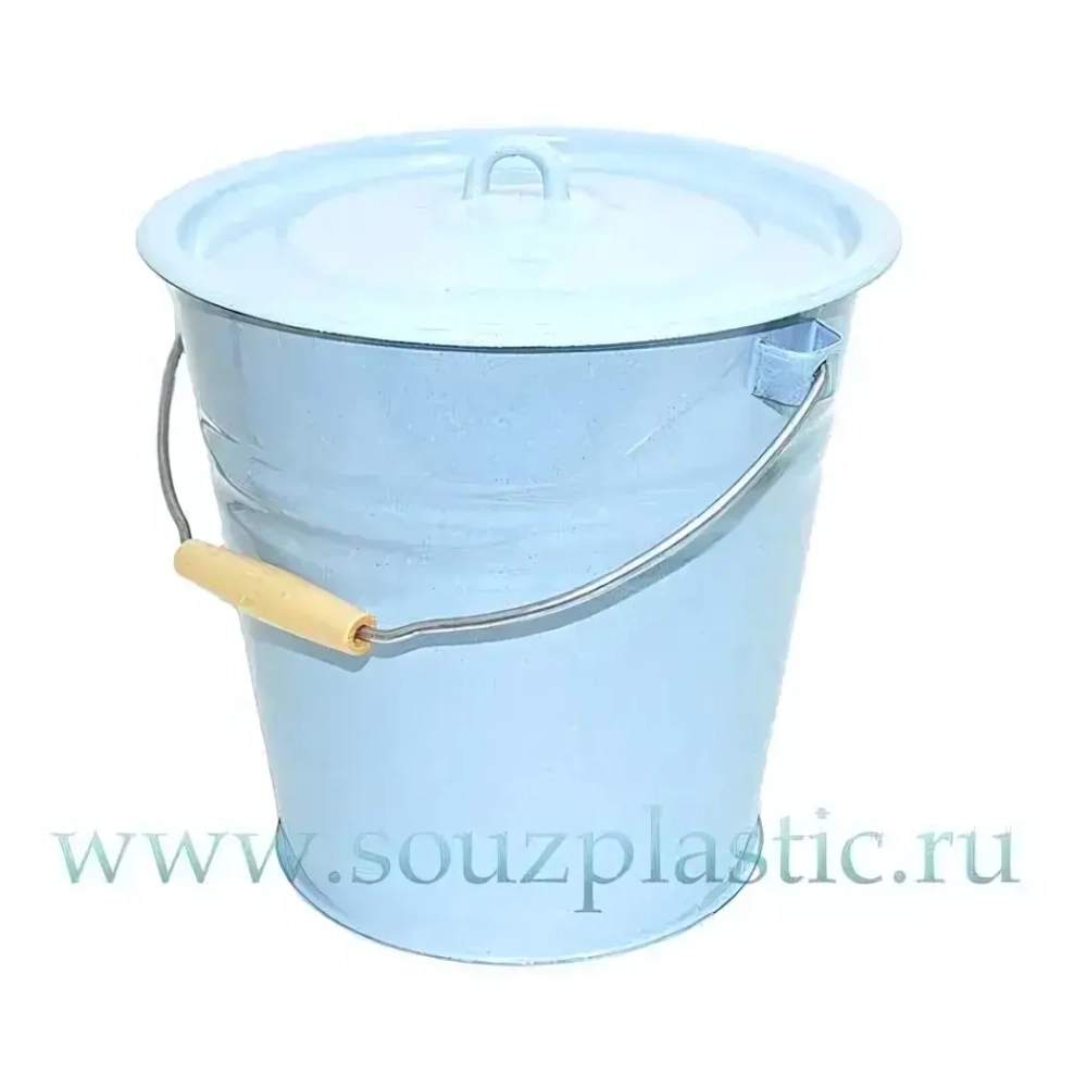 Ведро эмал 12л конич с кр б/рис С41224, С41224П (Новокузнецкая эмаль)