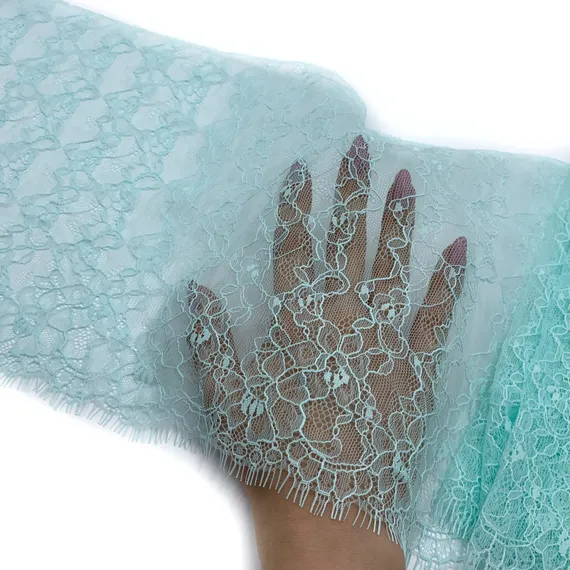 Кружево реснички ментол (26*150 см)