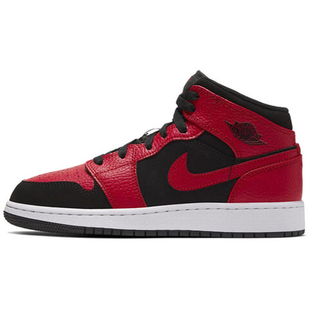 Кроссовки Air Jordan 1 Mid GS Black Gym Red