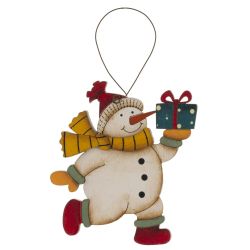 GAEM Изделие декоративное подвесное "Снеговик", L8 W0,5 H11,5 см, 4в.