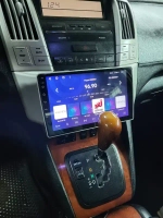 Магнитола для Toyota Harrier XU30 2003-2013, Lexus RX 2003-2009 (монохром, рамка вниз) - Vaycar VA37-0300 9" на Android 13, 8-ядер, 2Гб-32Гб, 4G SIM-слот