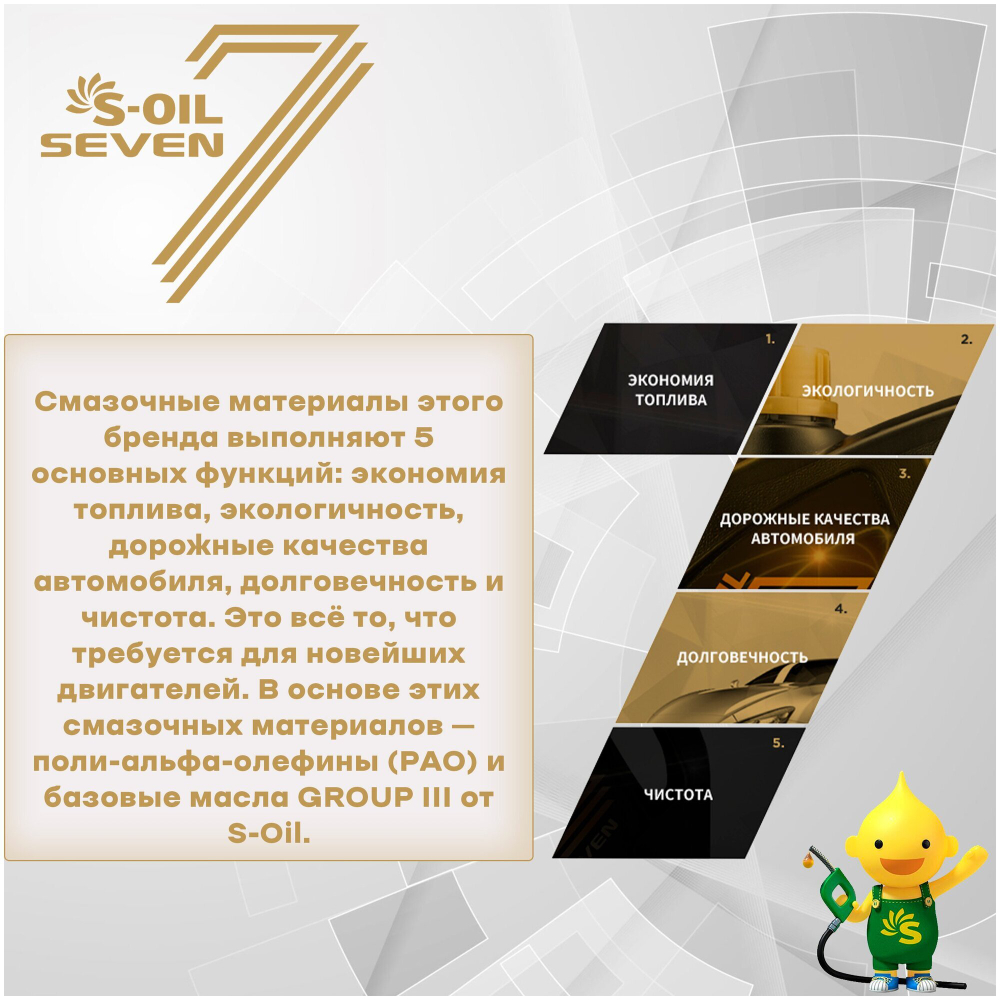 Масло моторное синтетическое  S-OIL "7 RED #9 SP 5W-30", 4л