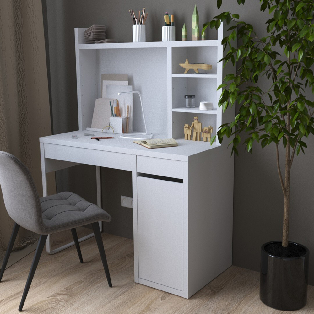 Надстройка для стола письменного КОМПИ, 105х17х65, белый