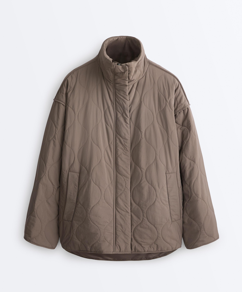 Oysho Утепленная водоотталкивающая куртка FELLEX® AEROGEL, линялый фиолетовый