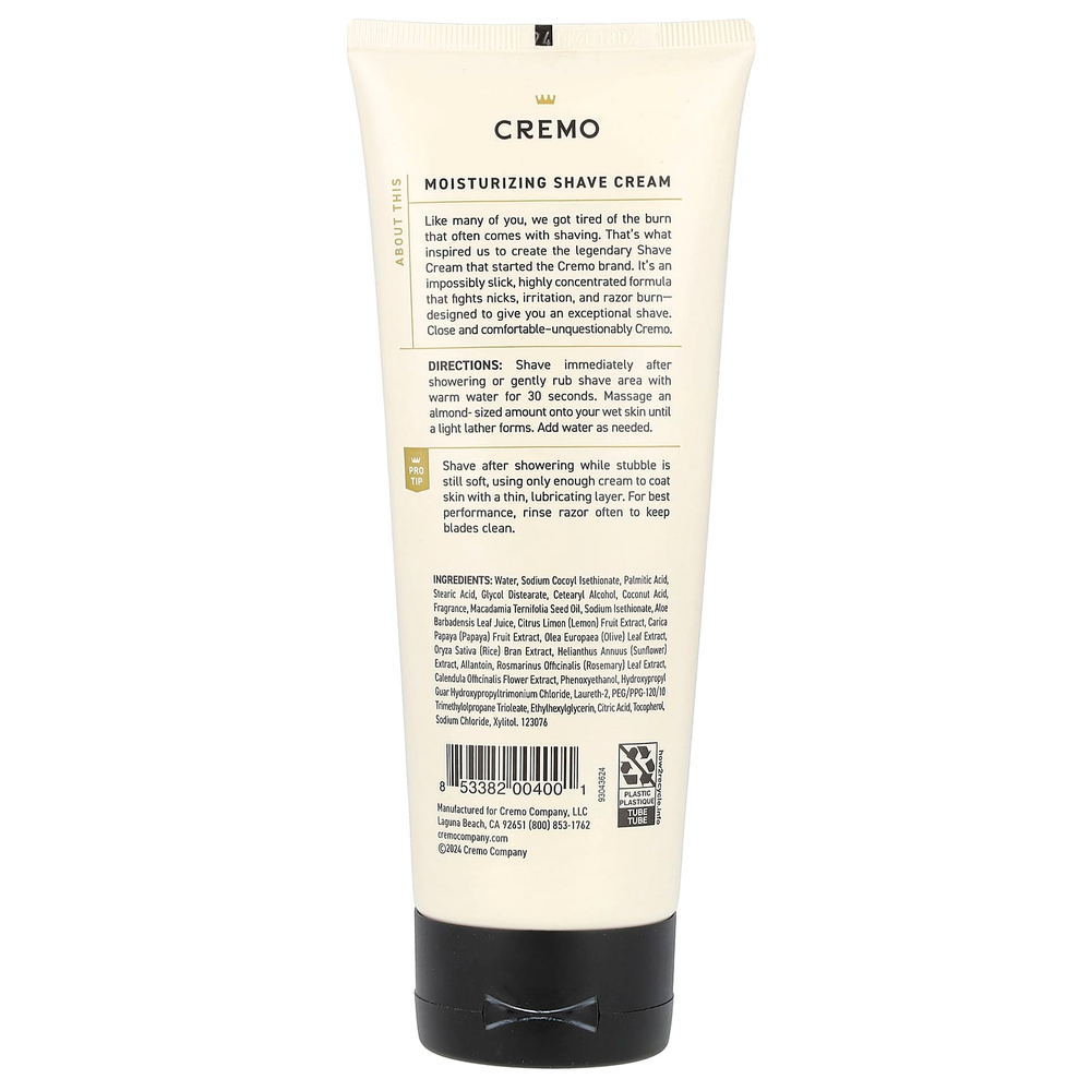 Cremo, крем для бритья, оригинальная формула, классический, 177 мл (6 жидк. унций)